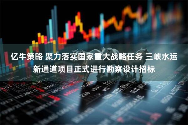 亿牛策略 聚力落实国家重大战略任务 三峡水运新通道项目正式进行勘察设计招标