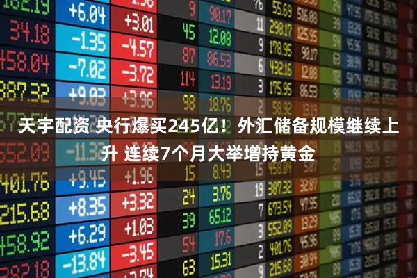 天宇配资 央行爆买245亿！外汇储备规模继续上升 连续7个月大举增持黄金
